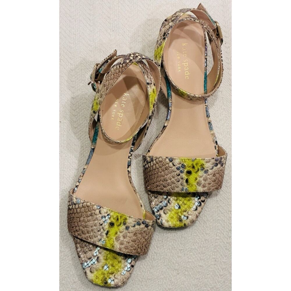 Kate Spade New York Lucia Ankle-Strap Sandals (Lemon Sorbet) Size 8